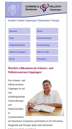 Vorschau der mobilen Webseite www.mueller-schwefe.de, Schmerz- und Palliativzentrum Dr. med. Gerhard Müller-Schwefe