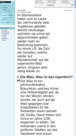 Vorschau der mobilen Webseite www.zimmerin.de, Mareike Schaal: Auf der Walz