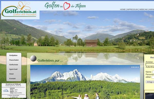 Vorschau von www.golferlebnis.at, Golferlebnis in den Alpen