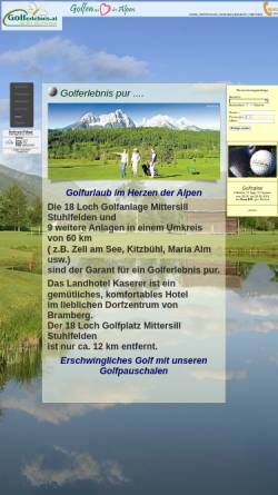 Vorschau der mobilen Webseite www.golferlebnis.at, Golferlebnis in den Alpen