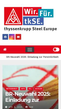 IG Metall Vertrauenskörper der Thyssen Krupp Stahl AG