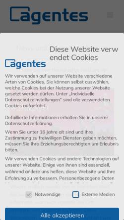 Vorschau der mobilen Webseite www.agentes.de, Agentes AG