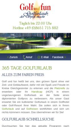 Vorschau der mobilen Webseite www.golfundfun.de, Golf and Fun