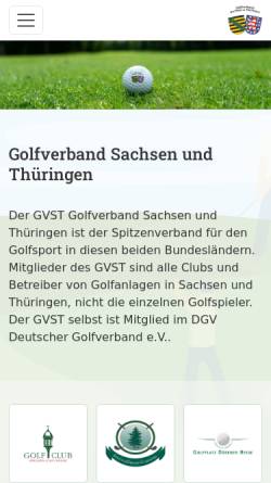Vorschau der mobilen Webseite www.mygvst.de, Golfverband Sachsen und Thüringen e.V.