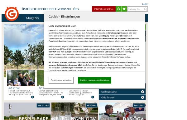 Vorschau von www.golf.at, ÖGV - Österreichischer Golf Verband