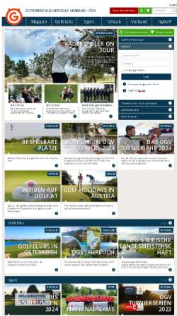 Vorschau der mobilen Webseite www.golf.at, ÖGV - Österreichischer Golf Verband