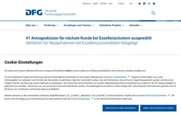 Vorschau von www.dfg.de, Deutsche Forschungsgemeinschaft (DFG)