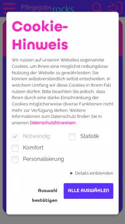 Vorschau der mobilen Webseite www.jobbg.de, Die Arbeitsvermittlung der Berufsgenossenschaften und Unfallkassen