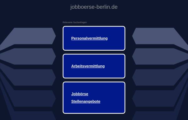 Vorschau von www.jobboerse-berlin.de, Jobbörse Berlin Gemeinnützige Arbeitsvermittlung e.V.