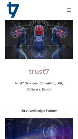 Vorschau der mobilen Webseite trust7.com, Trust 7