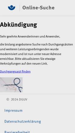 Vorschau der mobilen Webseite lviweb.dguv.de, Datenbank der Deutschen Gesetzlichen Unfallversicherung