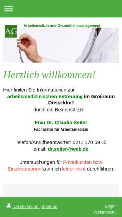 Vorschau der mobilen Webseite www.info-arbeitsmedizin.de, Info Arbeitsmedizin