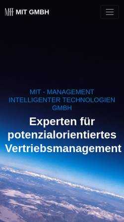Vorschau der mobilen Webseite www.mitgmbh.de, MIT Management Intelligenter Technologien GmbH