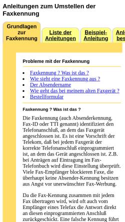 Vorschau der mobilen Webseite www.faxinfo.de, Faxinfo, Inh. Jan Willamowius