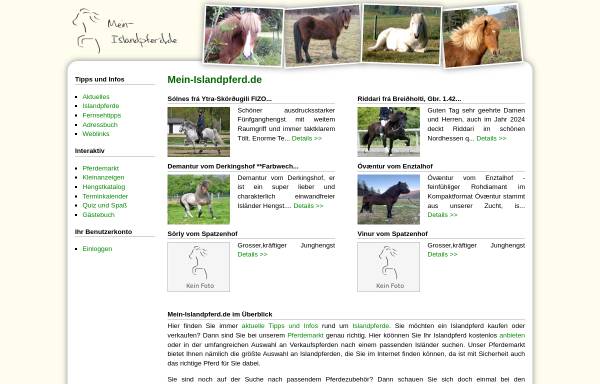 Vorschau von www.mein-islandpferd.de, Mein-Islandpferd.de