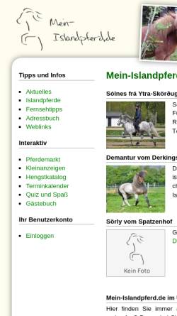 Vorschau der mobilen Webseite www.mein-islandpferd.de, Mein-Islandpferd.de
