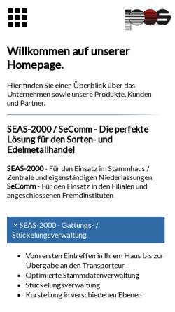 Vorschau der mobilen Webseite pos-hemsbach.de, POS GmbH