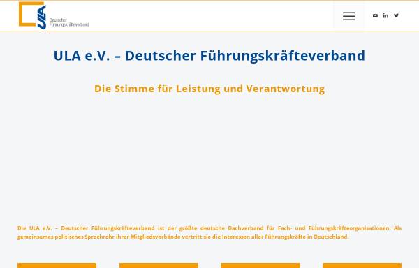 Vorschau von www.ula.de, Deutscher Führungskräfteverband (ULA)