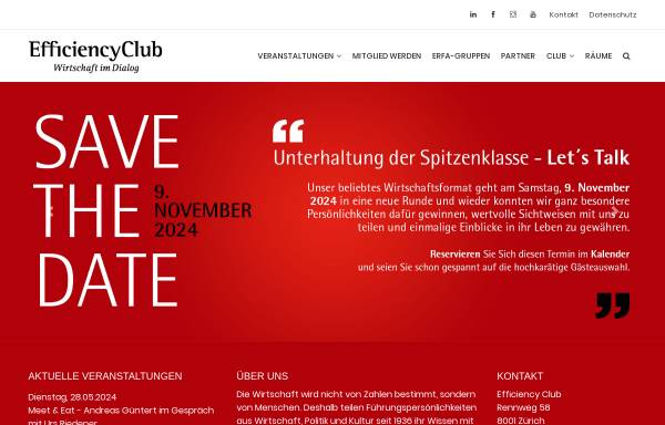 Efficiency Club Zürich - Club für Wirtschaftspraxis