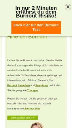 Vorschau der mobilen Webseite www.hilfe-bei-burnout.de, Hilfe bei Burnout