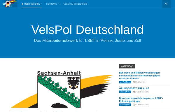 Vorschau von www.velspol.de, Verband lesbischer und schwuler Polizeibediensteter