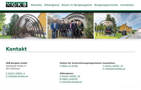 Vorschau von www.gkb-bergbau.at, GKB-Bergbau GmbH