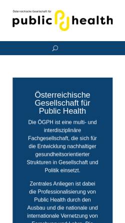 Vorschau der mobilen Webseite www.oeph.at, Österreichische Gesellschaft für Public Health (ÖGPH)