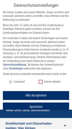 Vorschau der mobilen Webseite www.aes-autoglas.de, AES Autoglas-Mobil-Service
