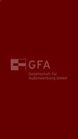 Vorschau der mobilen Webseite www.gfa-gmbh.com, Gesellschaft für Außenwerbung GmbH