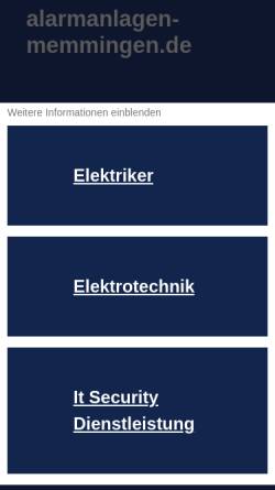 Vorschau der mobilen Webseite www.memminger-sicherheitsdienst.de, MMS Memminger Sicherheitsdienst GbR