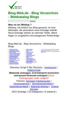 Vorschau der mobilen Webseite www.blog-web.de, Blog-Web