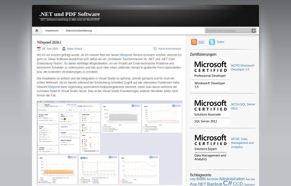 Vorschau von blog.topdf.de, .NET und PDF Software