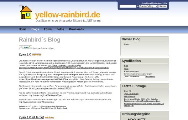 Vorschau von yellow-rainbird.de, Rainbird´s Blog