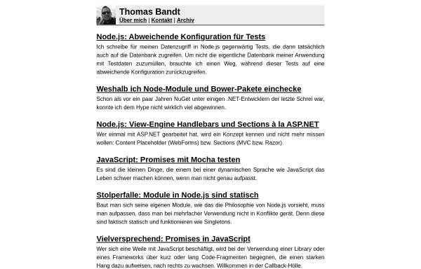 Vorschau von blog.thomasbandt.de, Thomas goes .NET