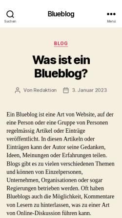 Vorschau der mobilen Webseite bieneninfo.blueblog.ch, Bieneninfo aus dem Zentralwiggertal