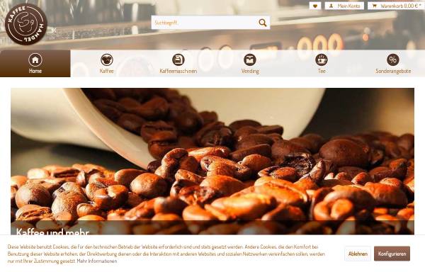 Vorschau von www.kaffeehandelshop.de, Kaffeehandel Aicheler