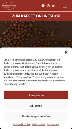 Vorschau der mobilen Webseite www.kaffeeroesterei-konstanz.de, Kaffeerösterei Konstanz