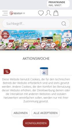 Vorschau der mobilen Webseite www.meinpad.de, Meinpad.de