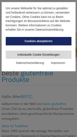 Vorschau der mobilen Webseite www.seitz-food.com, Seitz GmbH