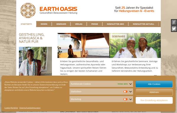 Vorschau von eo-travel.de, Earth Oasis, Ganzheitliche Reisen & Seminare GmbH