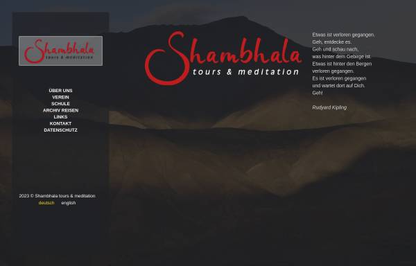 Vorschau von www.shambhala.de, Shambhala Tours & Meditation