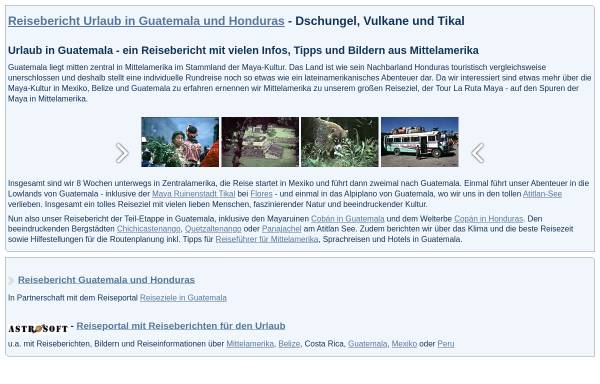 Vorschau von www.astrosoft.de, Dschungel, Vulkane und Tikal [Achim Schneider]