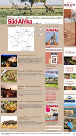 Vorschau der mobilen Webseite www.sued-afrika.de, Süd-Afrika - Magazin für Reisen, Wirtschaft und Kultur im südlichen Afrika