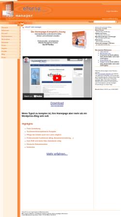 Vorschau der mobilen Webseite www.eforia.de, Eforia Web Manager