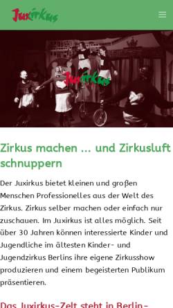 Vorschau der mobilen Webseite www.juxirkus.de, Juxirkus