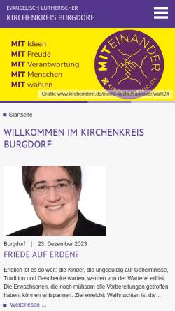 Vorschau der mobilen Webseite www.kirchenkreis-burgdorf.de, Ambulanter Hospizdienst Burgdorf