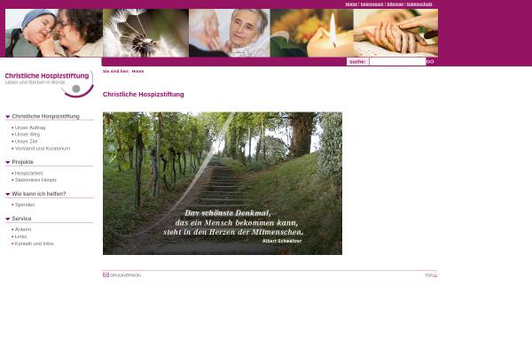 Vorschau von www.christliche-hospizstiftung.de, Christliche Hospizstiftung