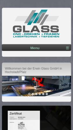 Vorschau der mobilen Webseite www.glass-metallbau.de, Glass Metallbau GmbH