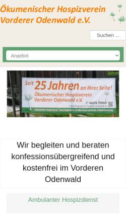 Vorschau der mobilen Webseite www.hospiz-umstadt.de, Ökumenische Hospizgruppe Groß Umstadt