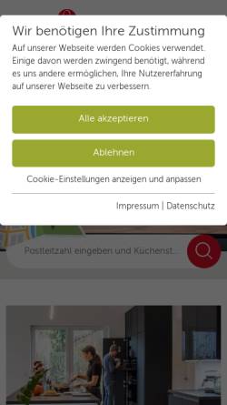 Vorschau der mobilen Webseite www.kuechenspezialisten.de, Einkaufsgesellschaft für Küche & Wohnen mbH